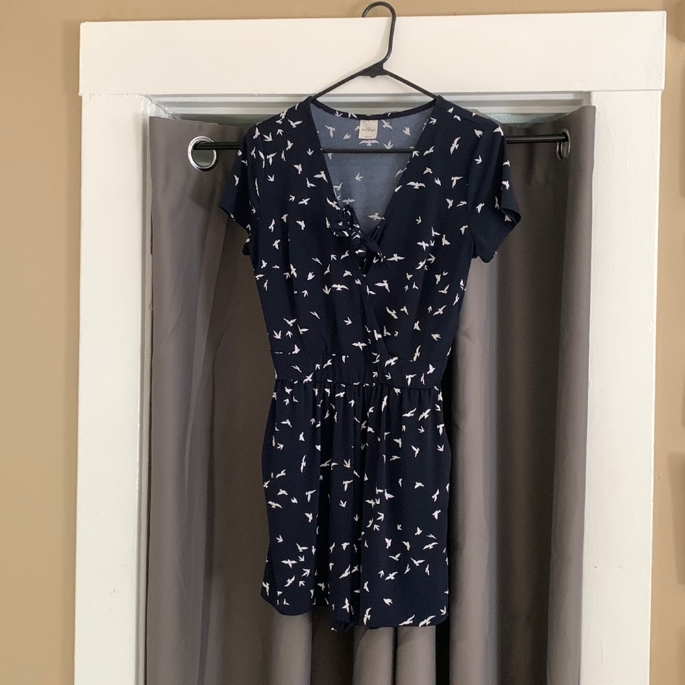 Tie-Front Romper with Pockets